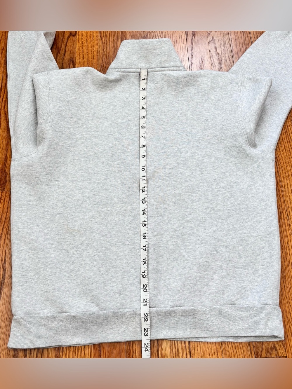 Lululemon steady state half zip mock collar oversize gray crop fleece sweatshirt - Picture 12 of 15